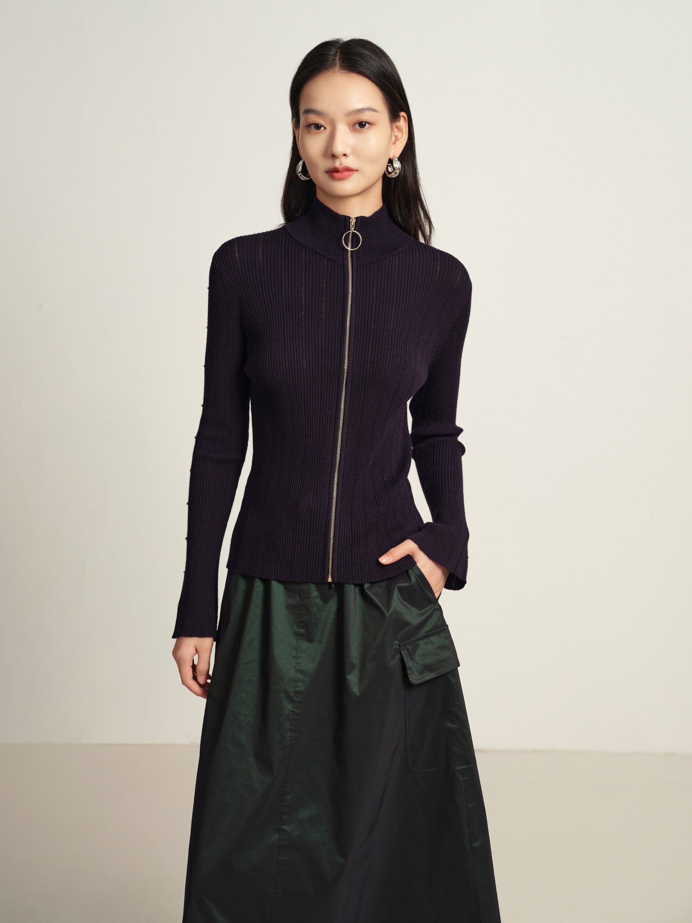 EP YAYING Dark Purple Top