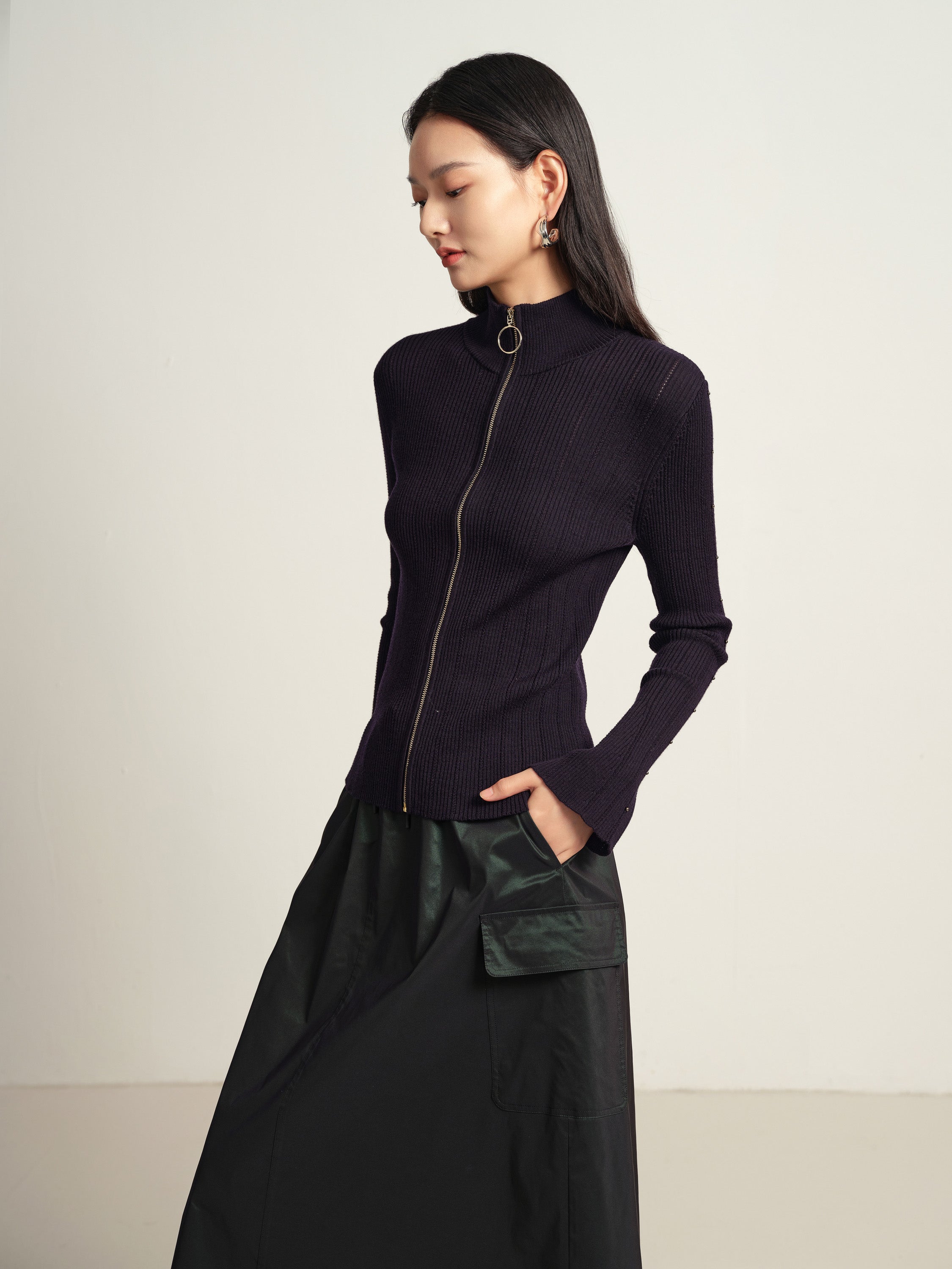EP YAYING Dark Purple Top