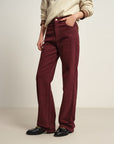 EP YAYING Burgundy Slim Fit Pants