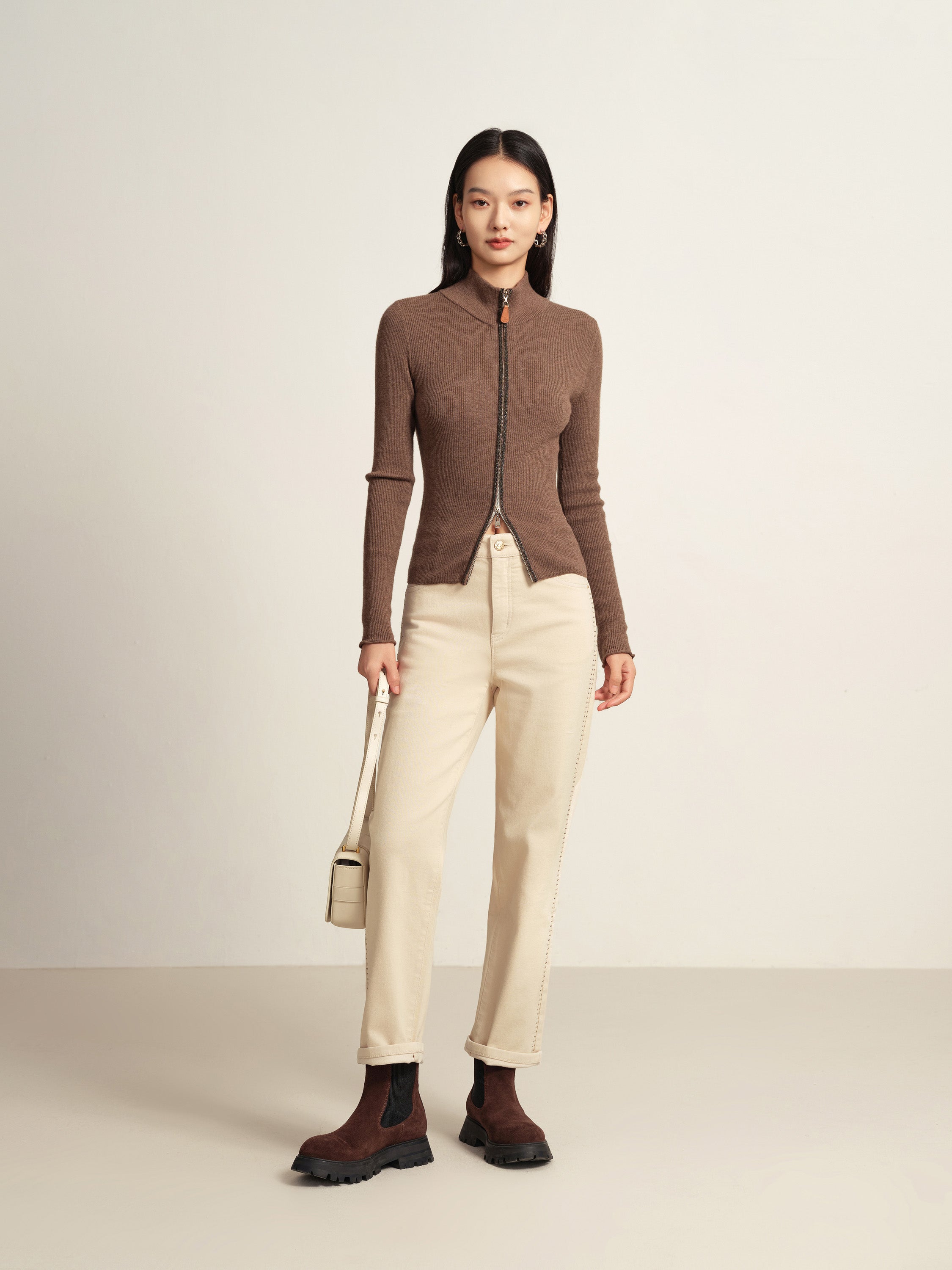 EP YAYING Beige Trousers