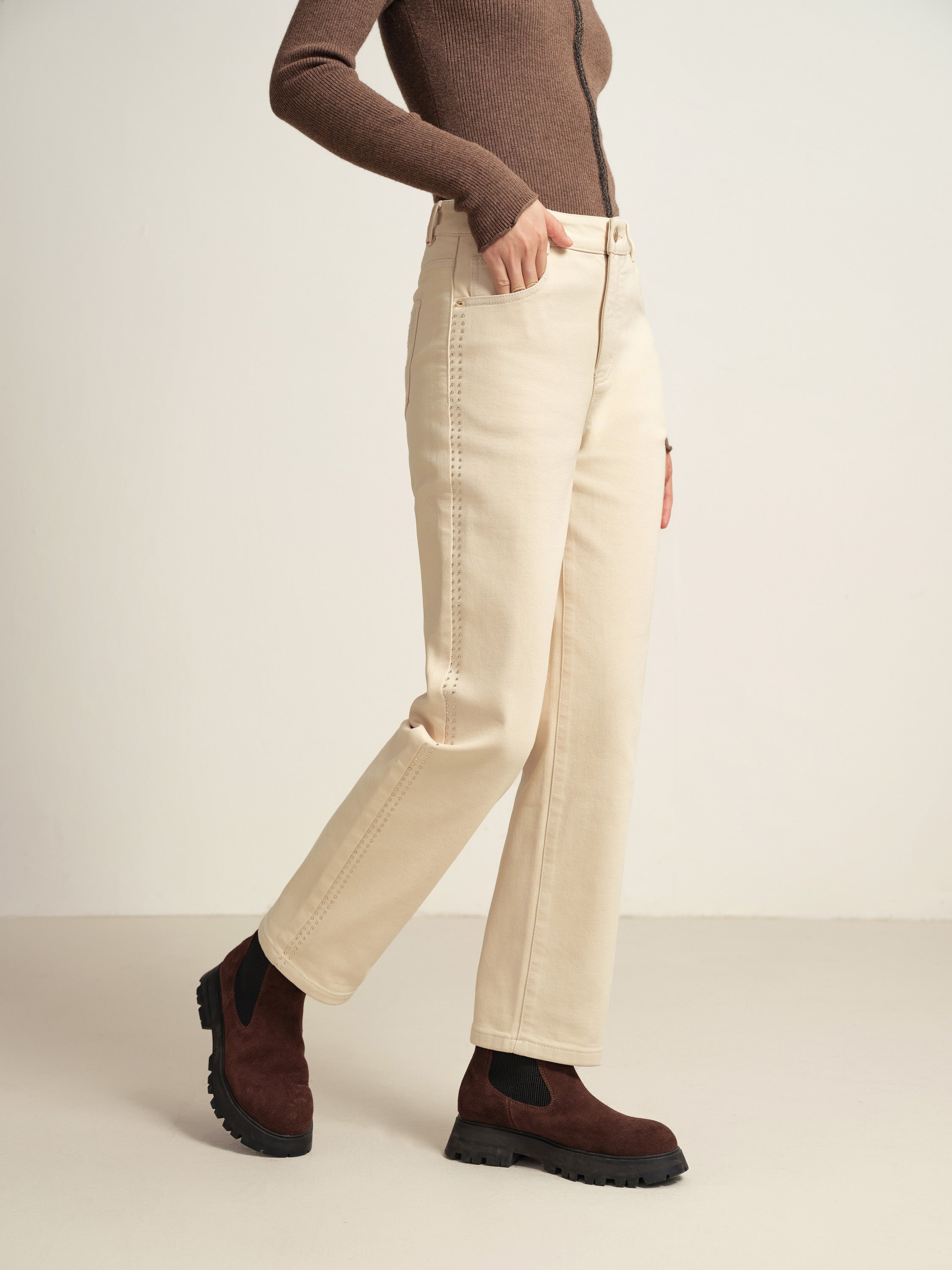 EP YAYING Beige Trousers