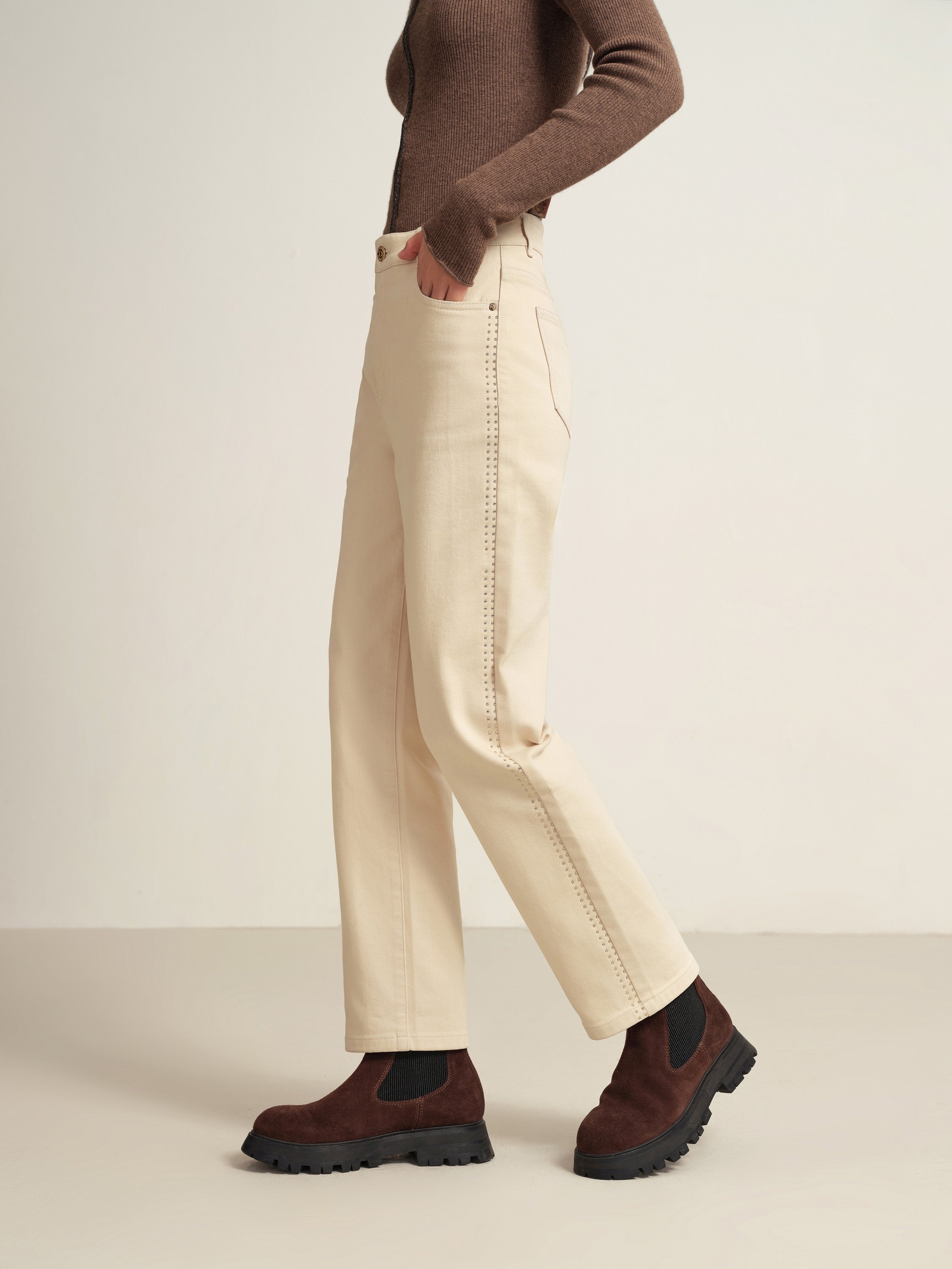 EP YAYING Beige Trousers