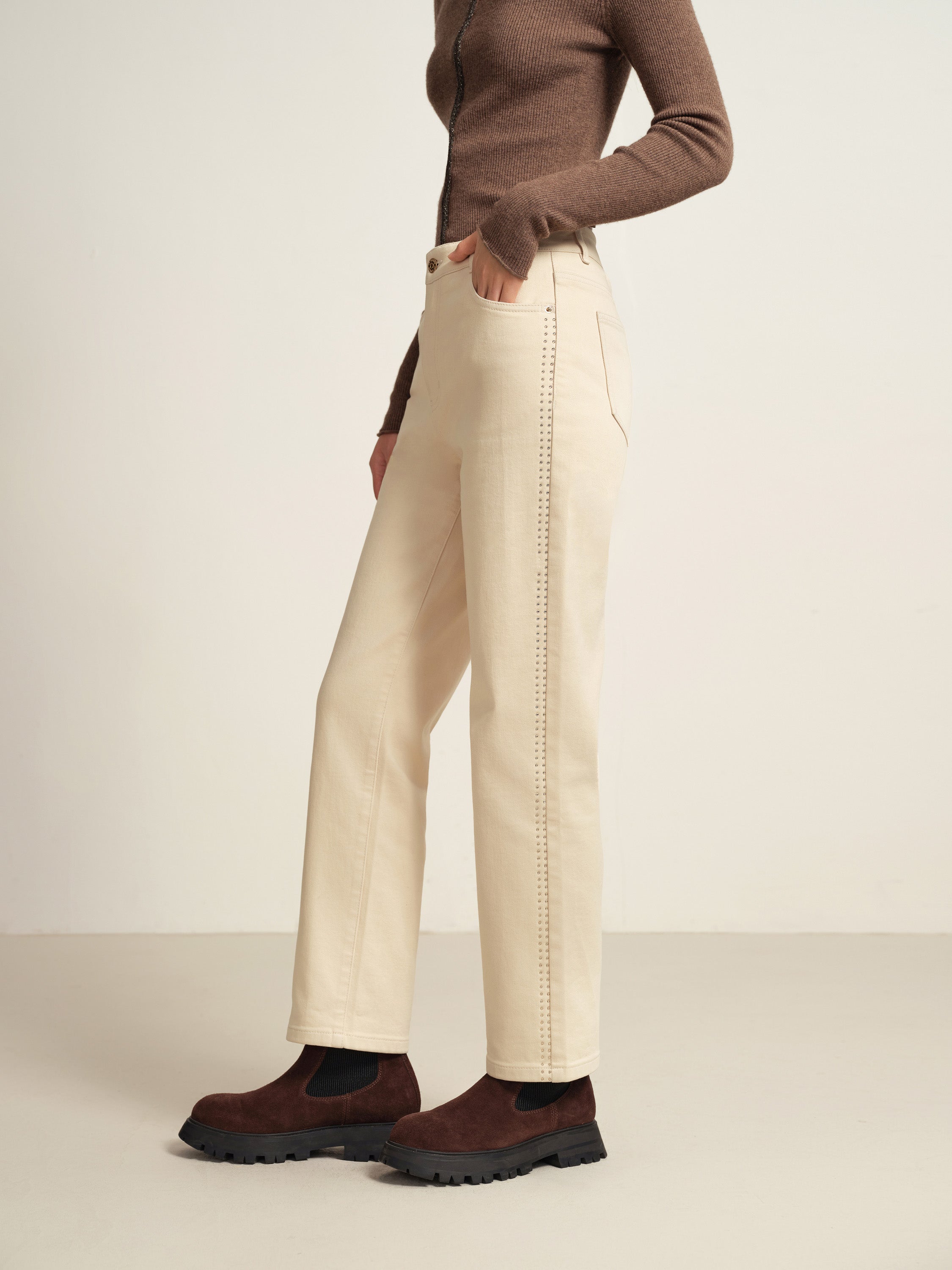 EP YAYING Beige Trousers