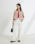 Camel Patchwork lapel jacket EGKPA1253A