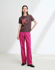 EP YAYING Cotton graphic short-sleeve T-shirt