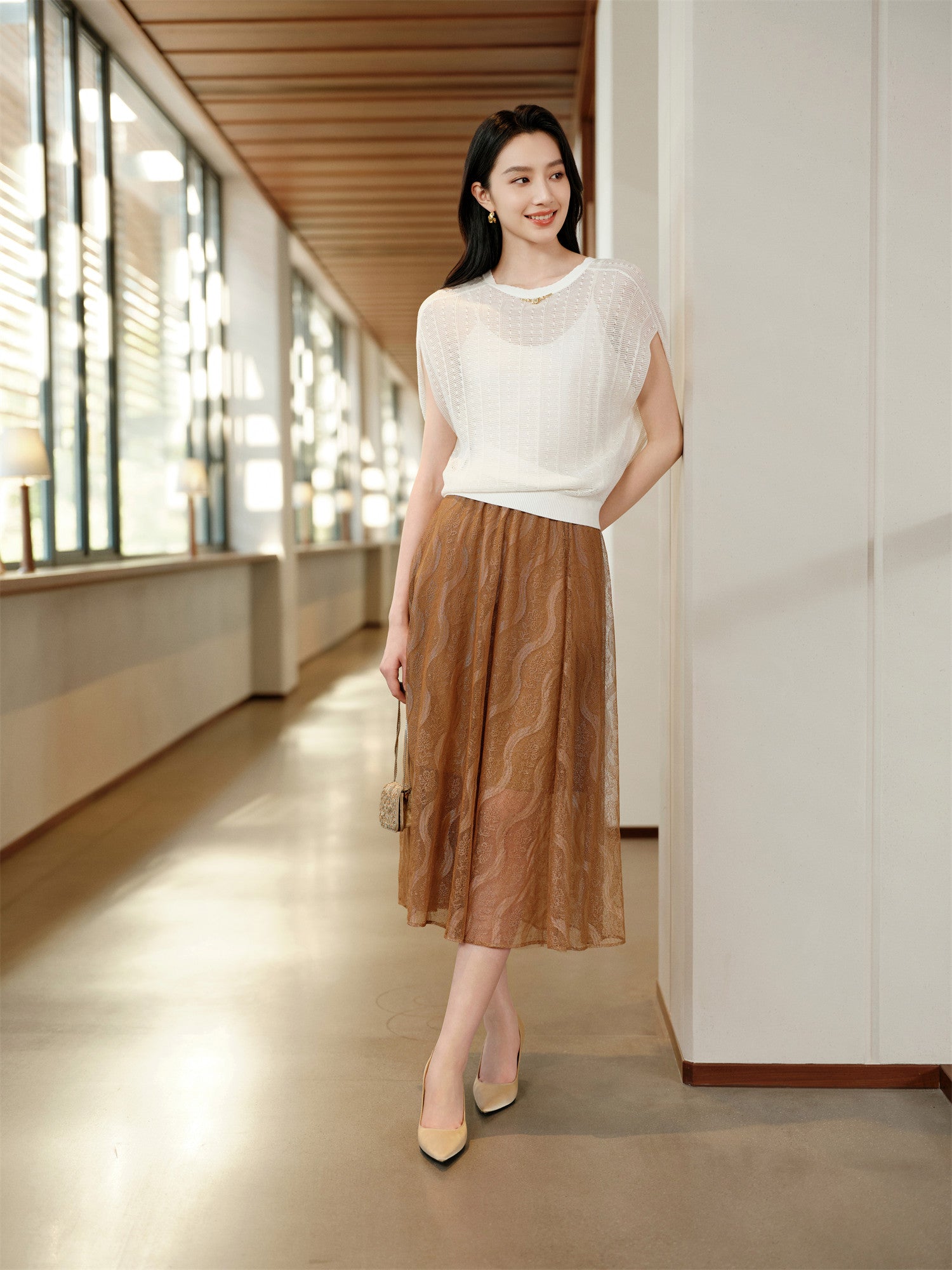 YAYING Liba Lace Flared Skirt EPKEA3405AK