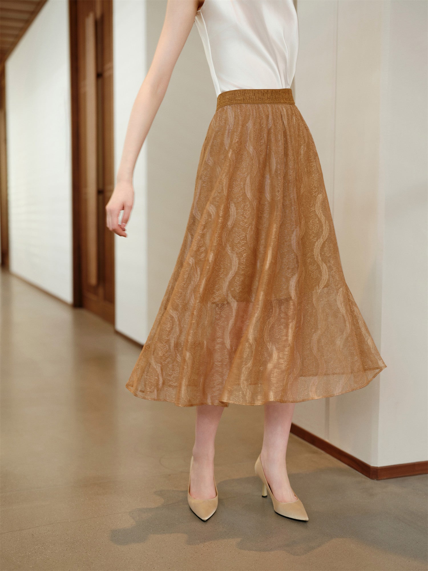 YAYING Liba Lace Flared Skirt EPKEA3405AK