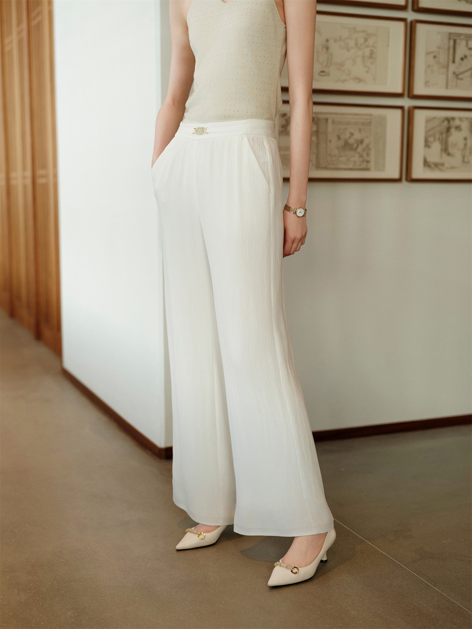 YAYING Drapey Acetate Pants