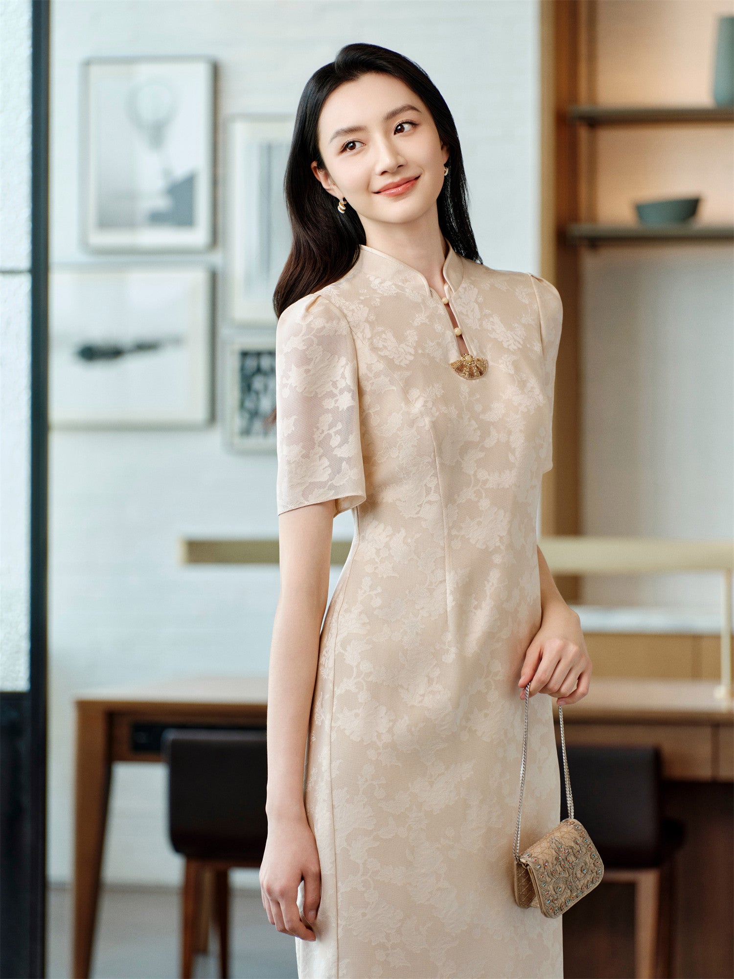 YAYING Jacquard Silk Dress EPKES4503AM