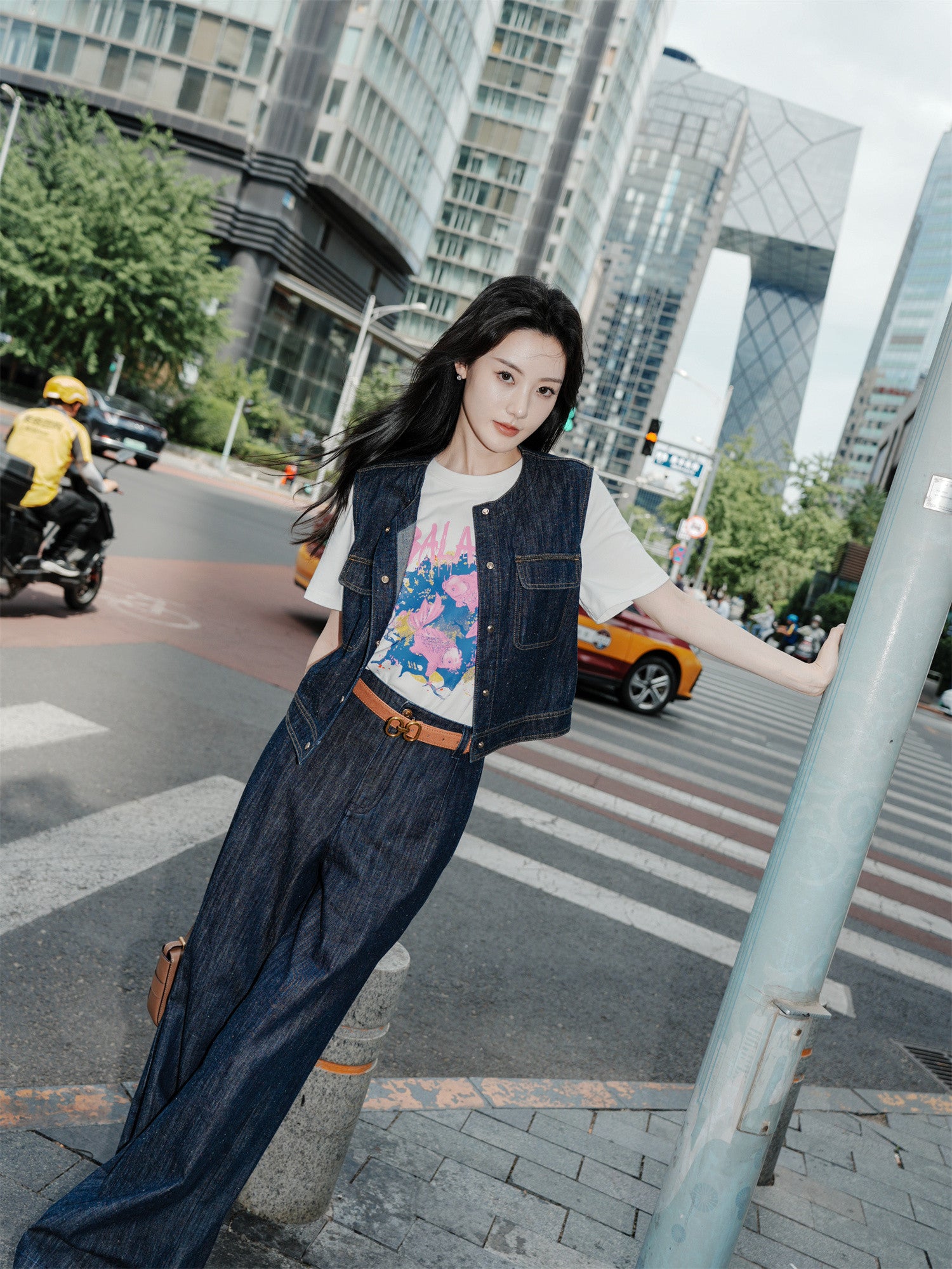 EP YAYING Designer Denim Vest EGKADJ001AZ