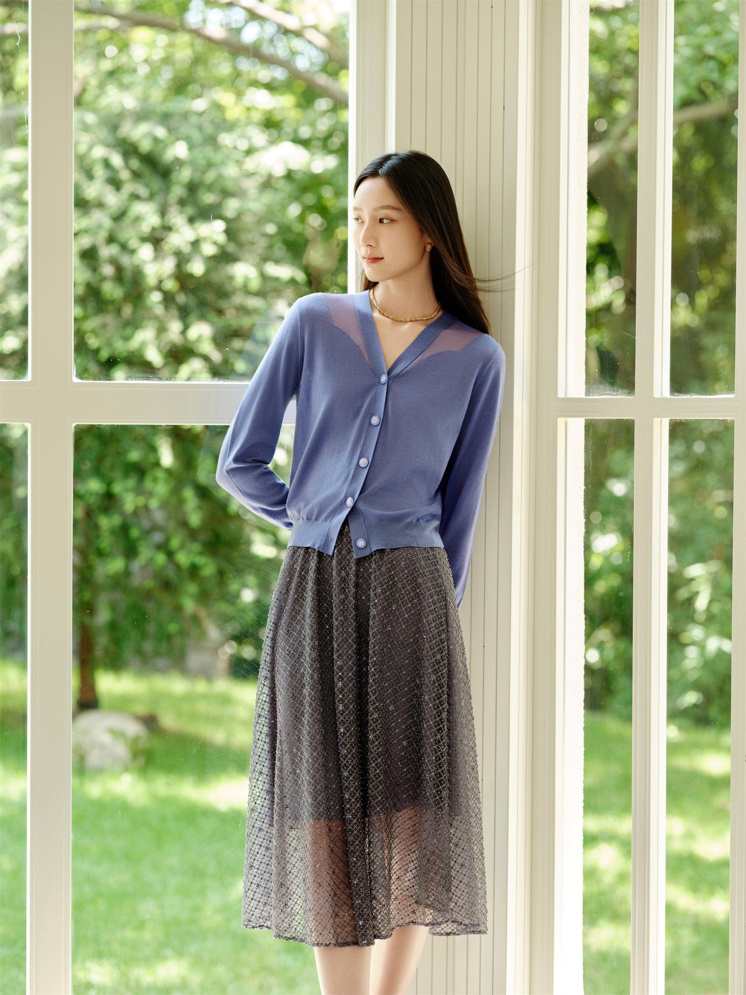 YAYING Slimming Tulle Skirt EPKAA3407AZ