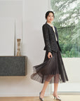 YAYING Merino Wool Tweed Coat EPKAW1204AZ