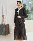 YAYING Merino Wool Tweed Coat EPKAW1204AZ