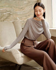 YAYING Wool-Blend Long-Sleeve T-Shirt EPKAA5501AC