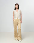EP YAYING Mulberry Silk Wide-Leg Pants