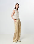 EP YAYING Mulberry Silk Wide-Leg Pants