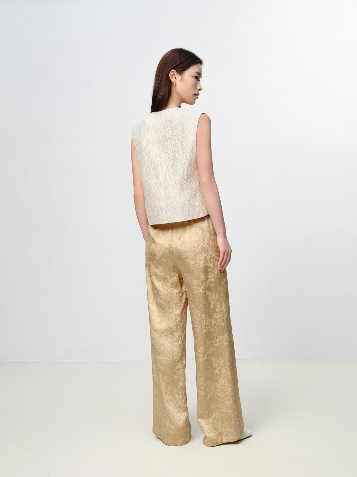 EP YAYING Mulberry Silk Wide-Leg Pants