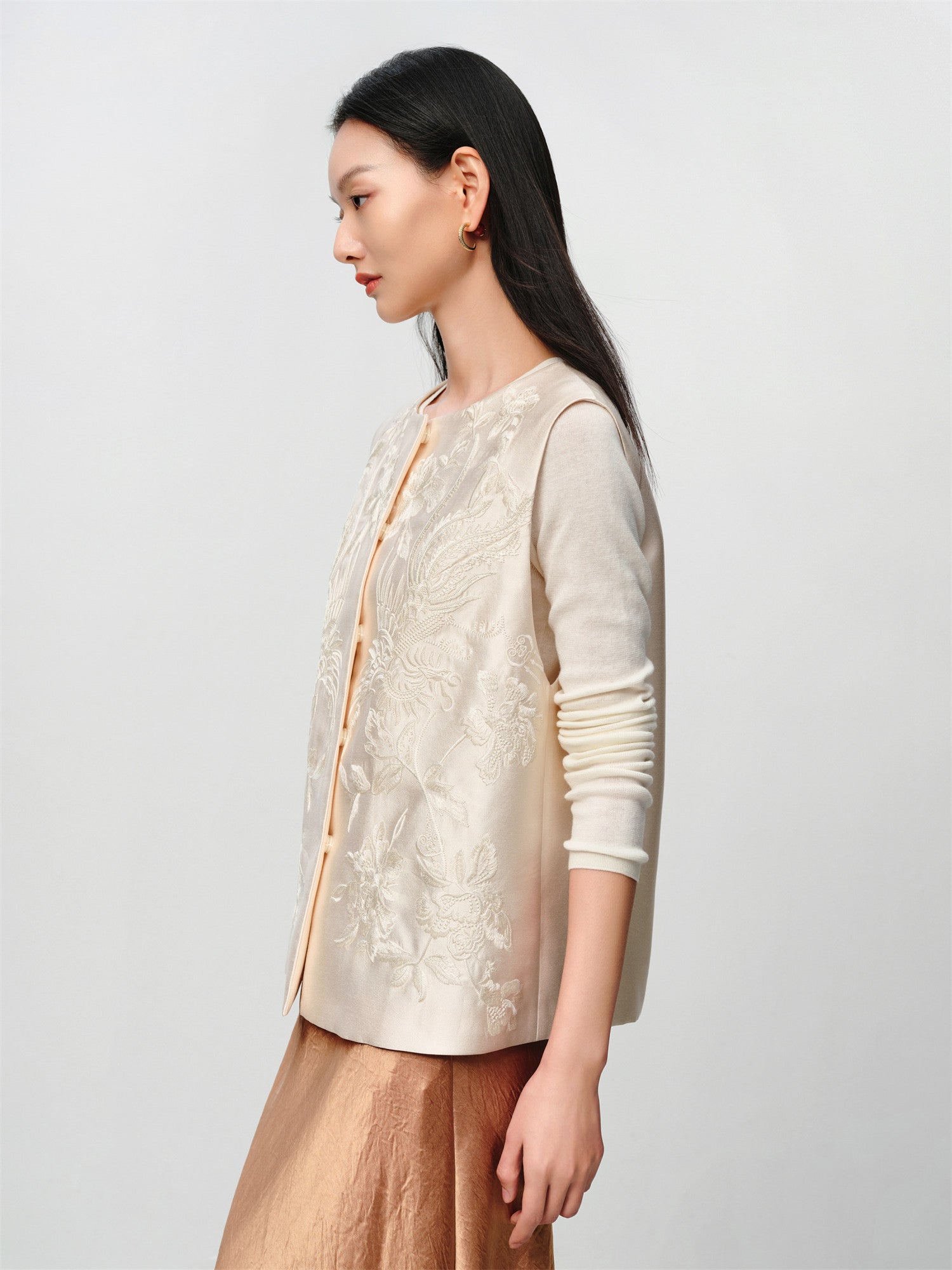 EP YAYING Heavy Embroidery Vest Jacket EGKEA1030AW