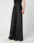 EP YAYING Black Relaxed-Fit Straight-Leg Pants Casual Pants