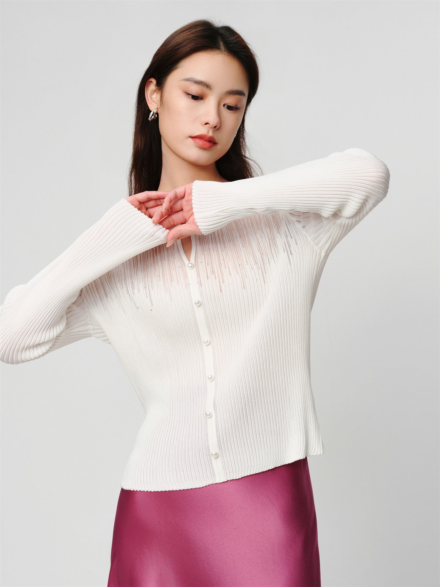 EP YAYING Silk-Acetate Knit Base Layer EGKES9513AW