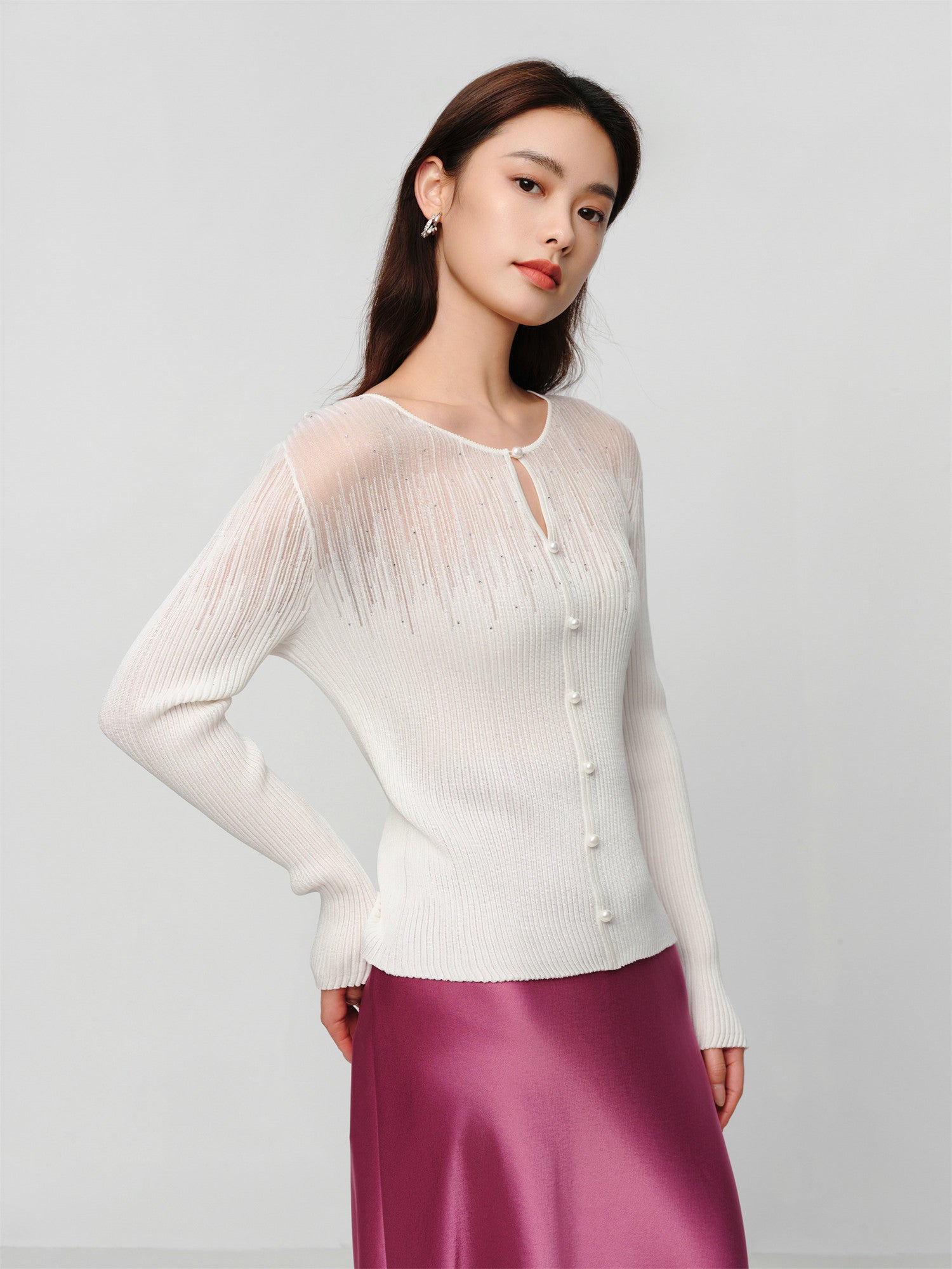 EP YAYING Silk-Acetate Knit Base Layer EGKES9513AW