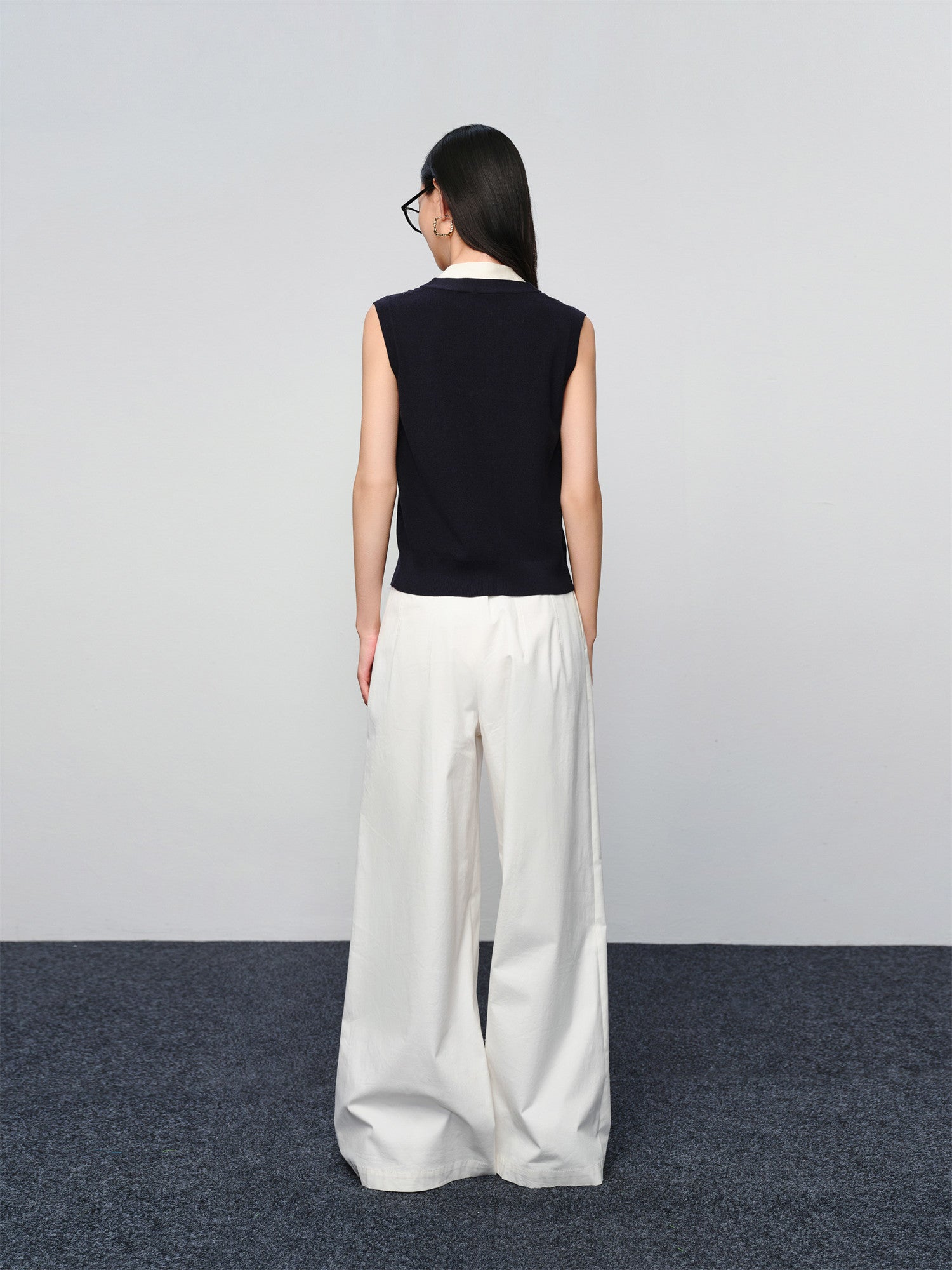 EP YAYING Cotton-Blend Knit Vest EGKET9015AZ