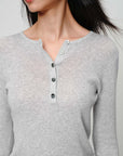 EP YAYING Slim round neck knit base sweater- Gray
