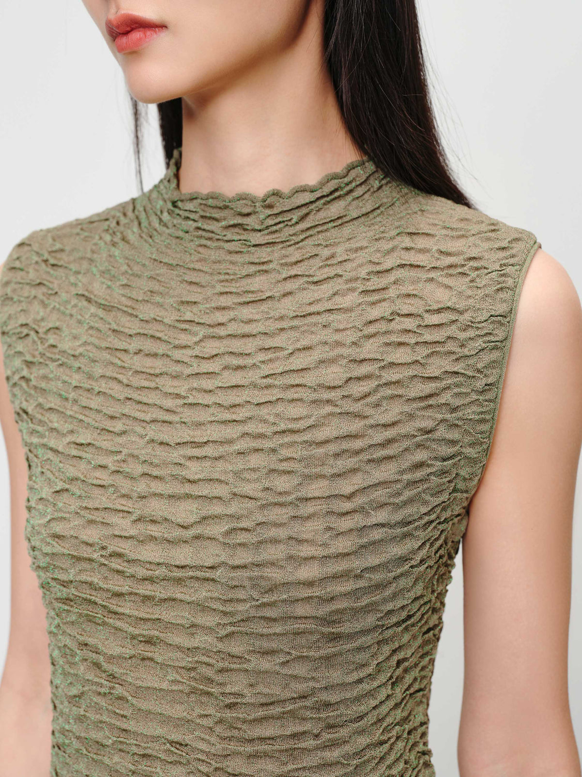 EP YAYING Slim-Fit Turtleneck Sleeveless Base Layer Top