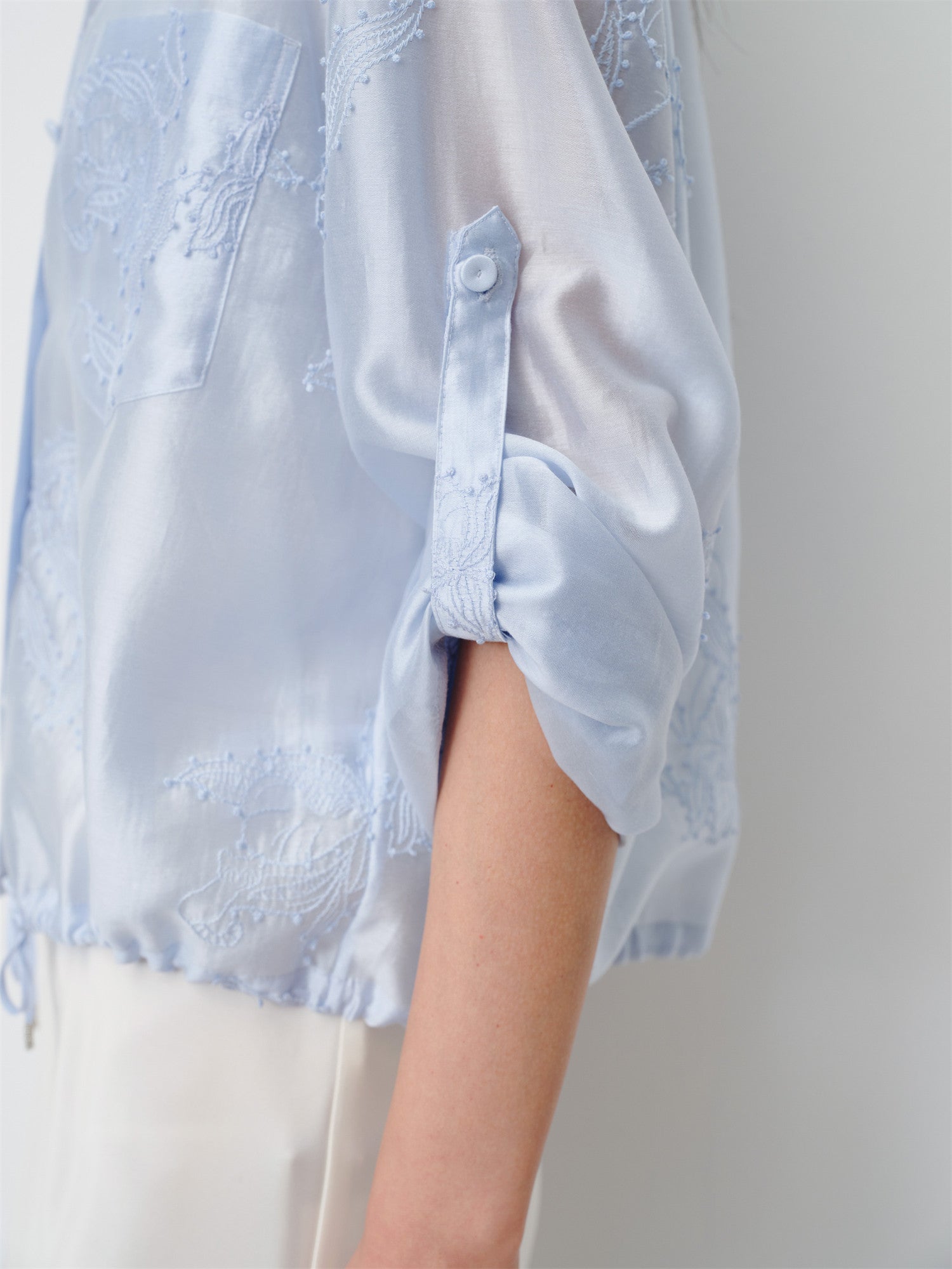 EP YAYING Jacquard Loose Minimalist Shirt EGKEA2120AB