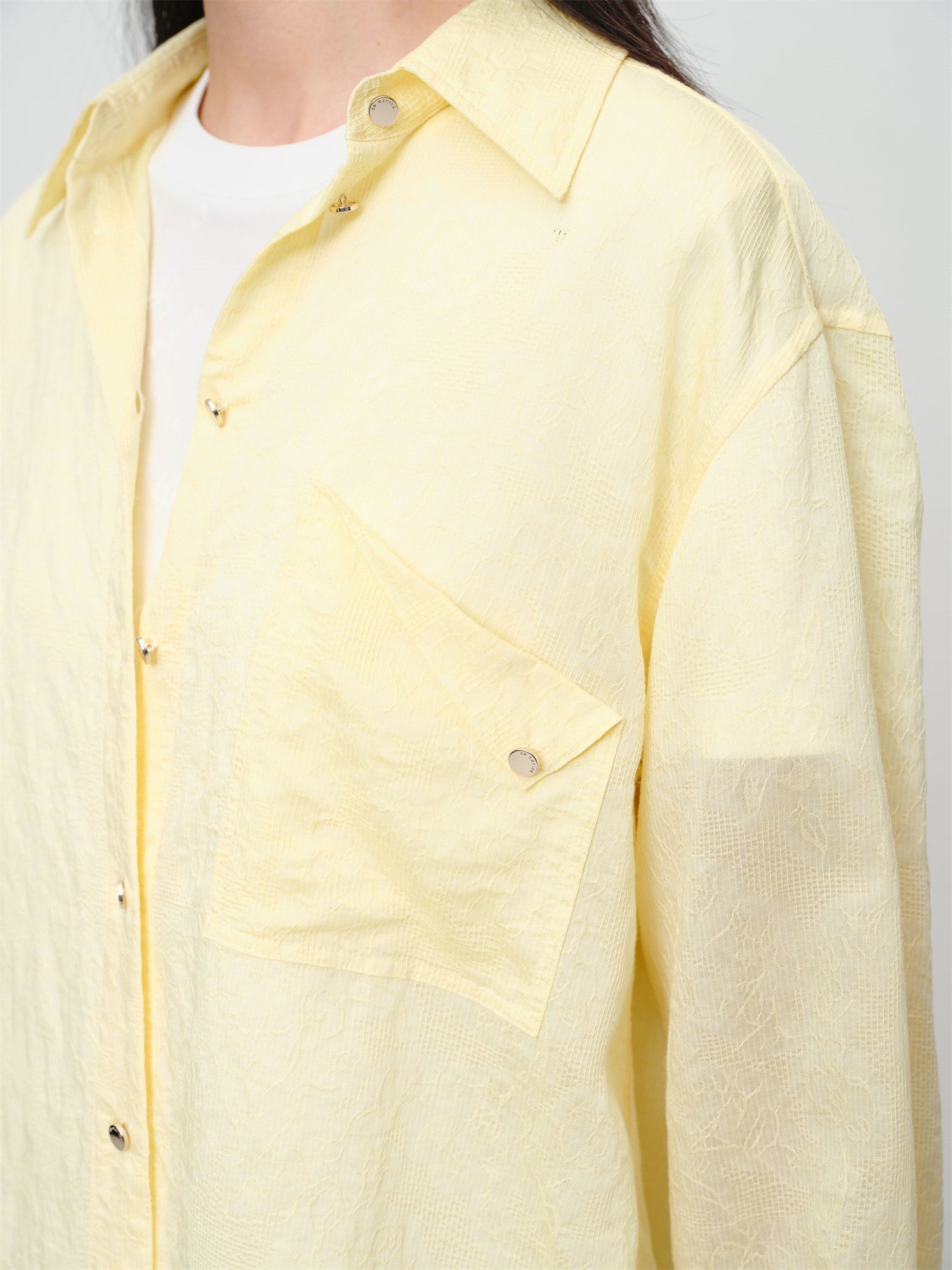 EP YAYING Subtle Jacquard Tencel Shirt EGKEA2108BY