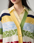 EP YAYING Cashmere blend V-neck long Cardigan Sweater