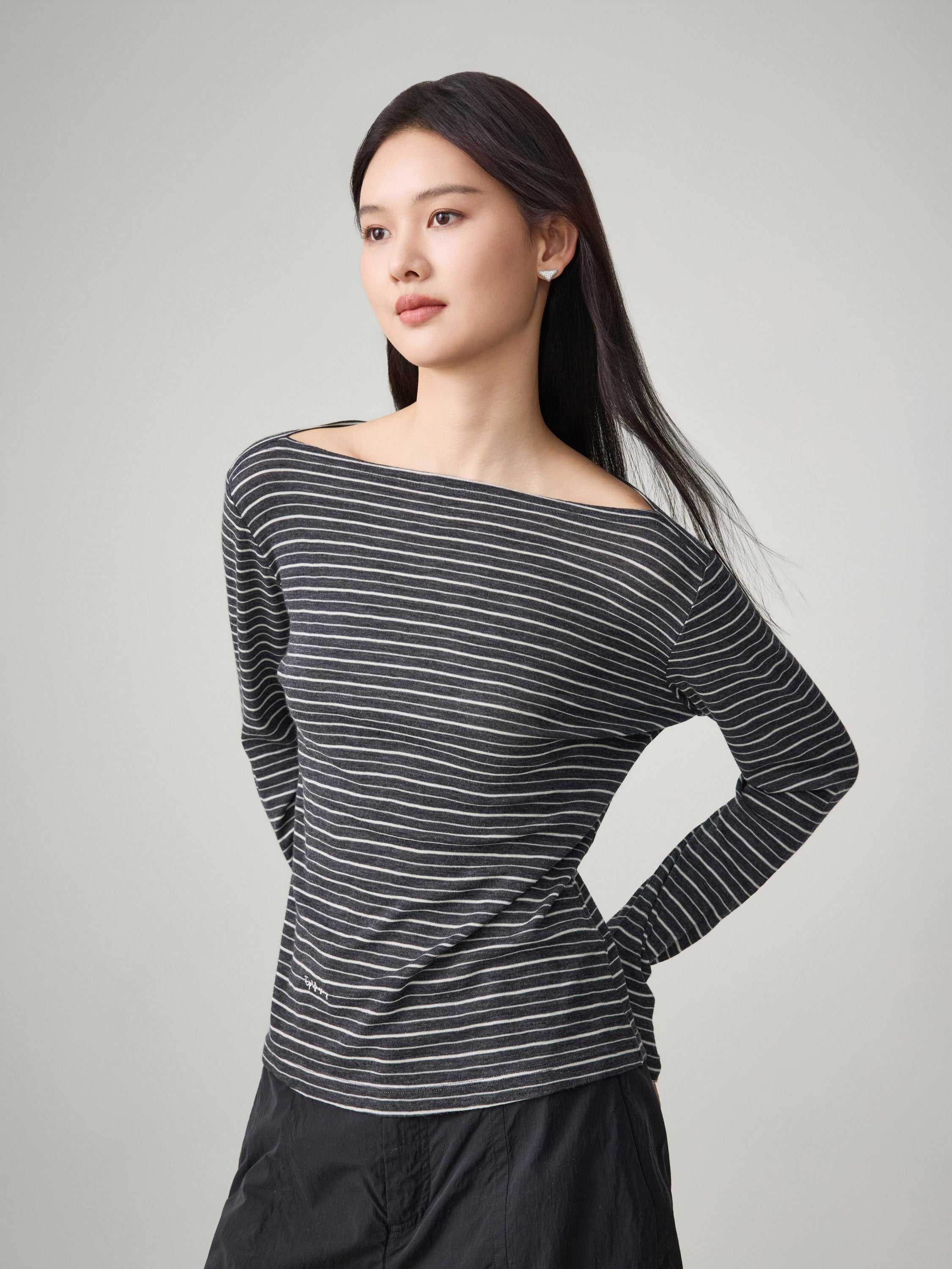 EP YAYING Merino Wool Long Sleeve Top