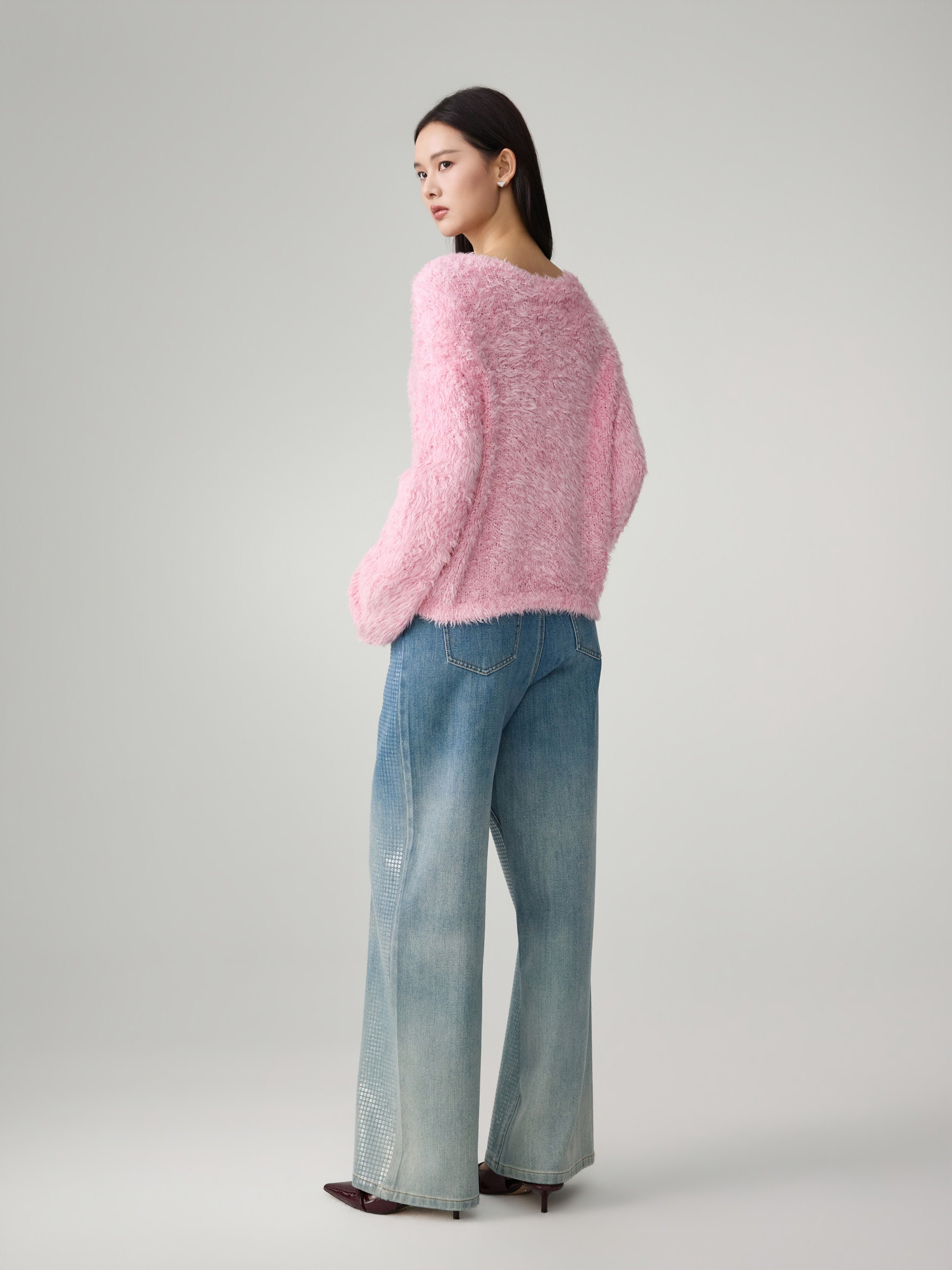 EP YAYING Silk Knit Sweater