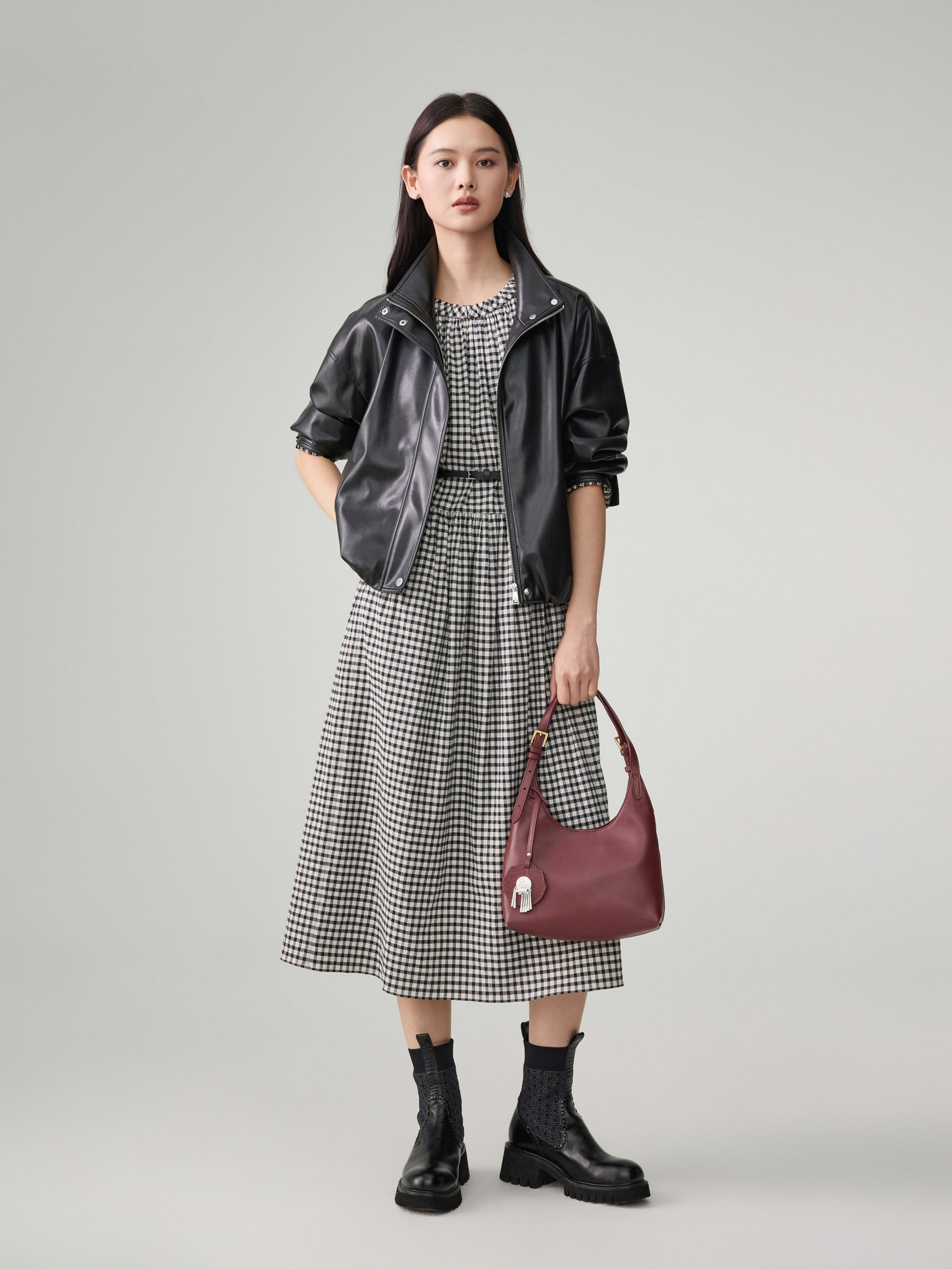 EP YAYING Linen A-Line Dress