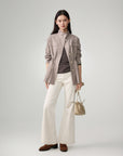 EP YAYING Wool Blend Stand Collar Jacket