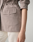 EP YAYING Wool Blend Stand Collar Jacket