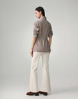 EP YAYING Wool Blend Stand Collar Jacket
