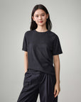 EP YAYING Soft Warm Pure Wool Floral Knitted Top