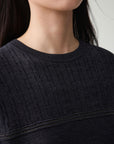 EP YAYING Soft Warm Pure Wool Floral Knitted Top