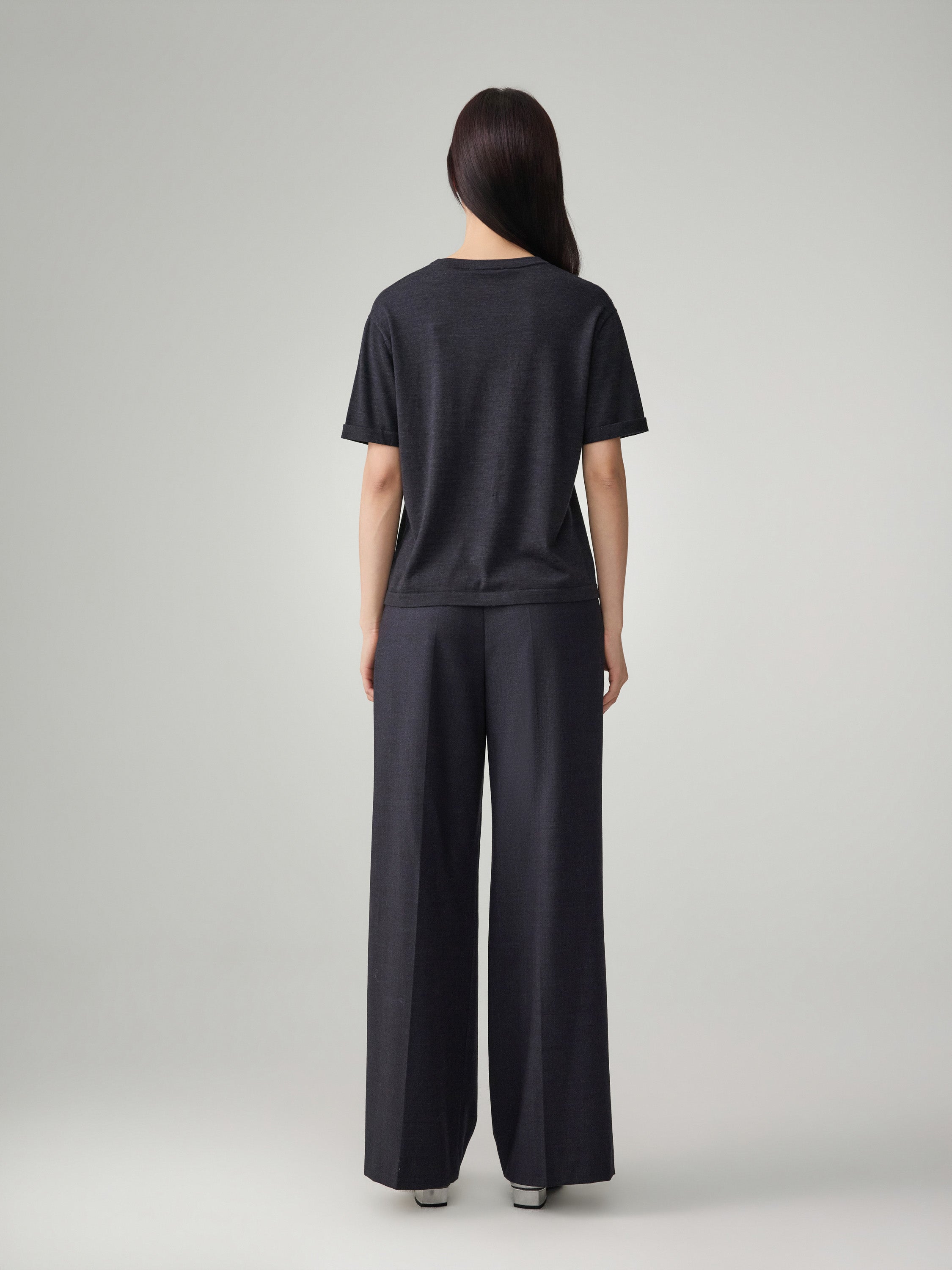 EP YAYING Soft Warm Pure Wool Floral Knitted Top