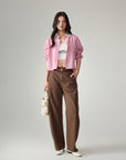 EP YAYING Cotton Wide-leg Pants