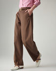 EP YAYING Cotton Wide-leg Pants
