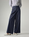 EP YAYING Relaxed High-Waisted Denim Straight-Leg Pants