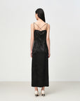 EP YAYING Elegant Mulberry Silk Jacquard Skirt Camisole Dress