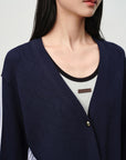 EP YAYING Knit-Panel Cropped Shirt EGKPC2247AZ