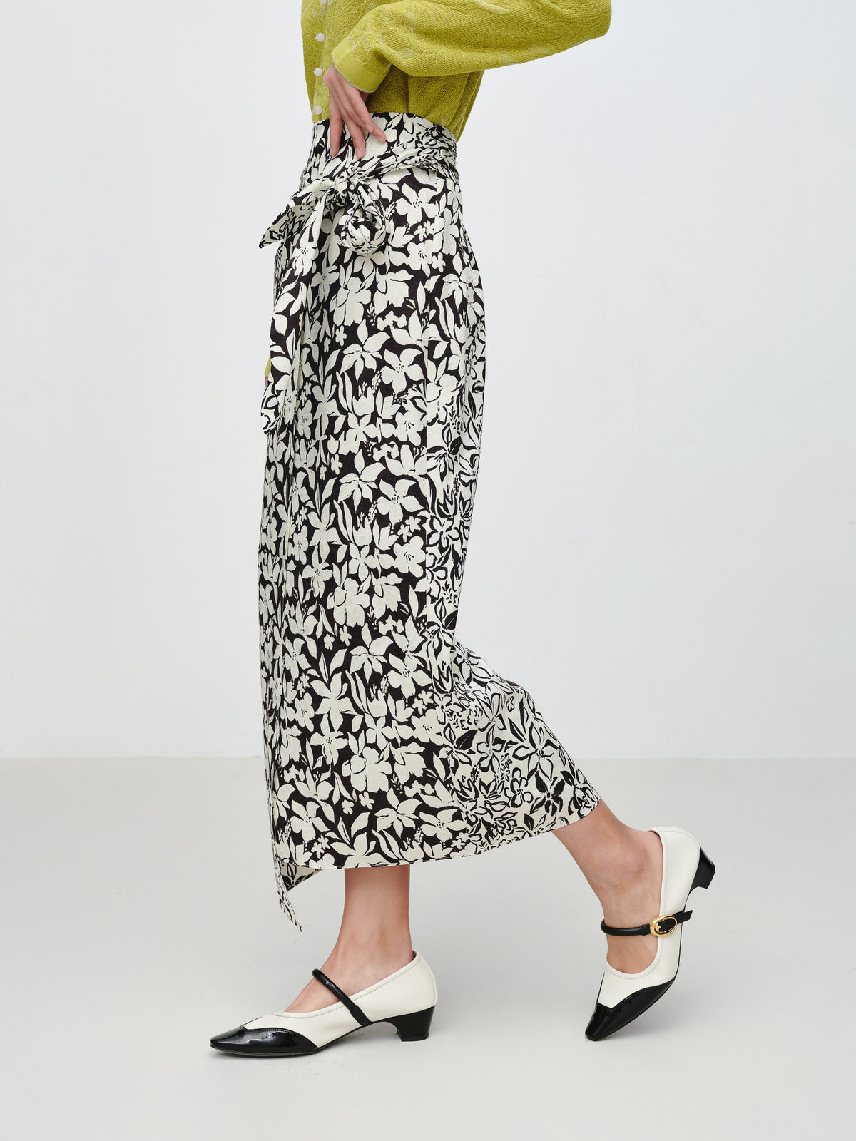 EP YAYING Jacquard High-Waist Skirt