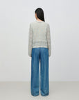 EP YAYING Hollow Fitted Knit Cardigan EGKEH9137AB