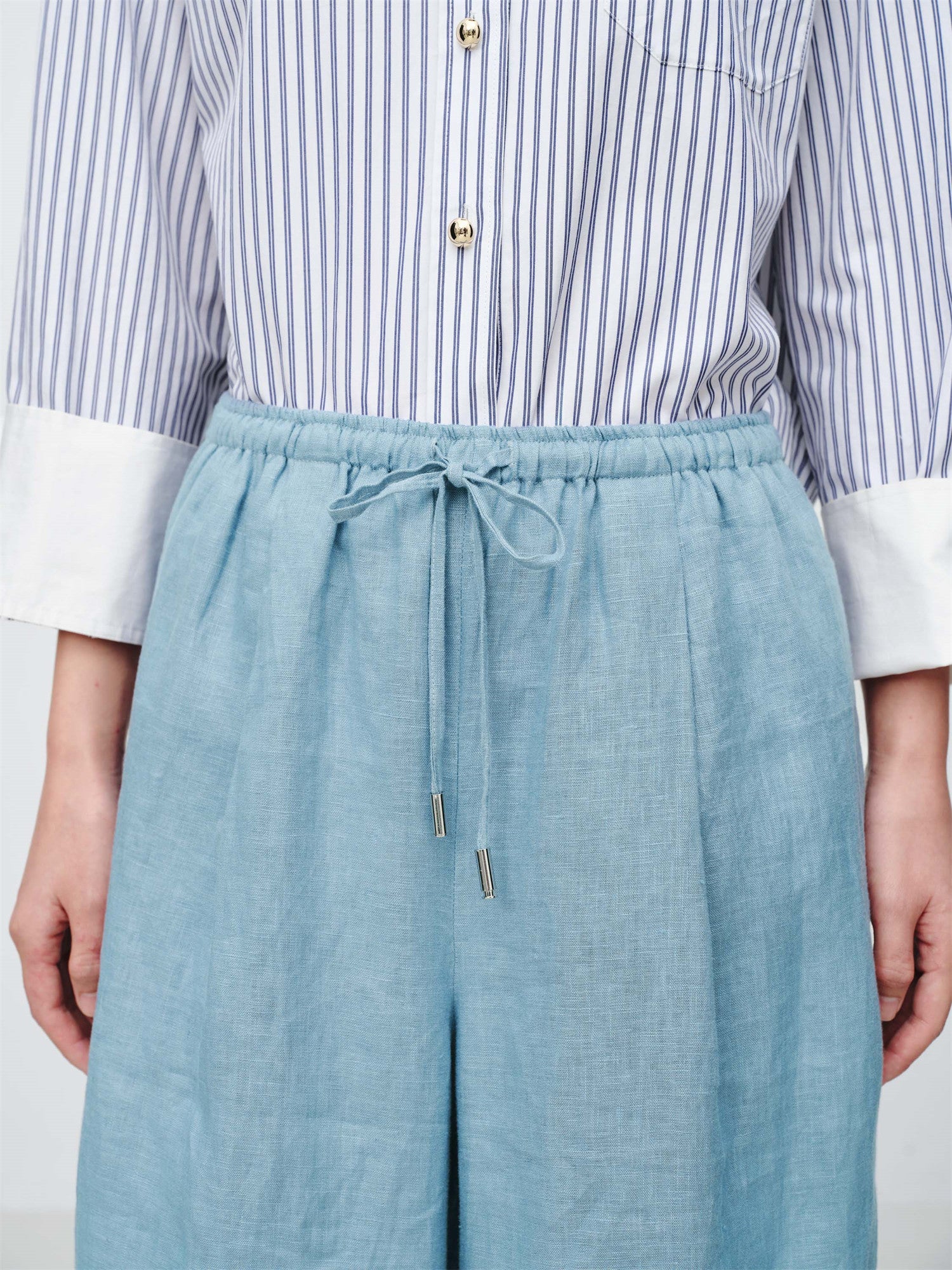 EP YAYING Loose Linen Straight-Leg Pants EGKEH6428AB