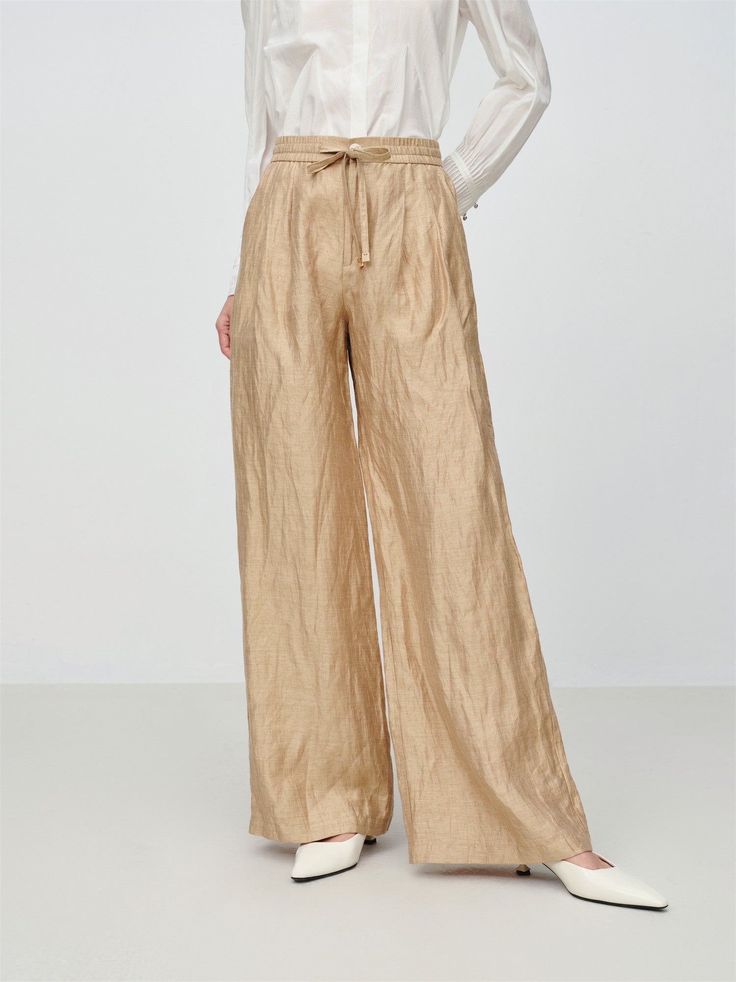 EP YAYING Loose Linen Wide-Leg Pants EGKEH6425AE