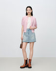 EP YAYING Jacquard Short-Sleeve Knit Top EGKEC9126AF